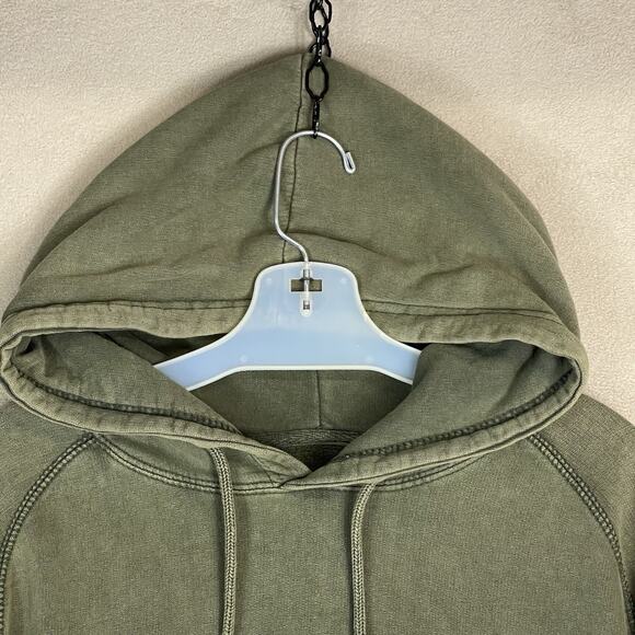 Google Hoodie Mens M Green Regular Fit Logo Print Pockets Pullover Sweatshirt - Picture 2 of 10